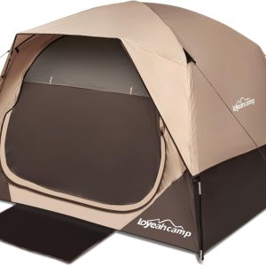 4 Person Blackout Camping Tent, Easy Setup Waterproof Family Dome Tent for Camping with Rainfly, Portable Double Layer Large Family Tent for Outdoor Camping&Hiking