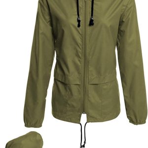 Raincoat Women Lightweight Waterproof Rain Jackets Packable Outdoor Hooded Windbreaker